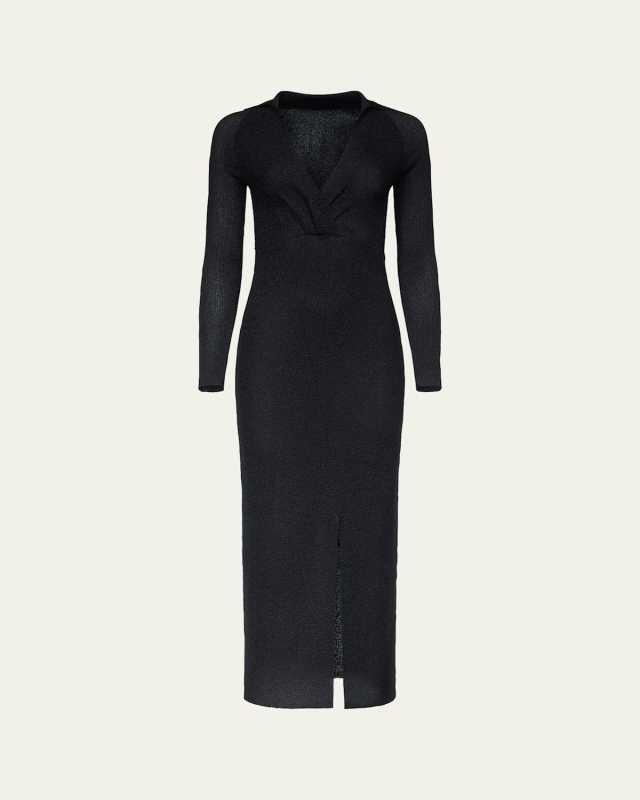 x Henry Zankov Castella Shimmer Knit Column Maxi Dress